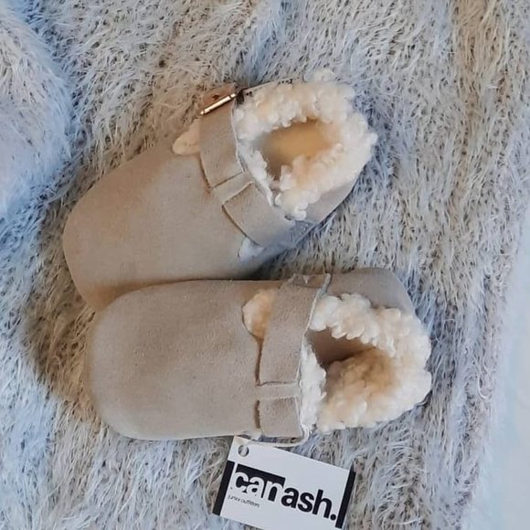 GREY BABY GIRL TODDLER LEATHER SHOES – 6-12 months - Picture 1 of 4